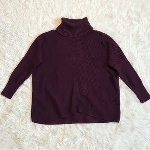 Rachel Zoe Cowl Neck Sweater Burgundy Size M
